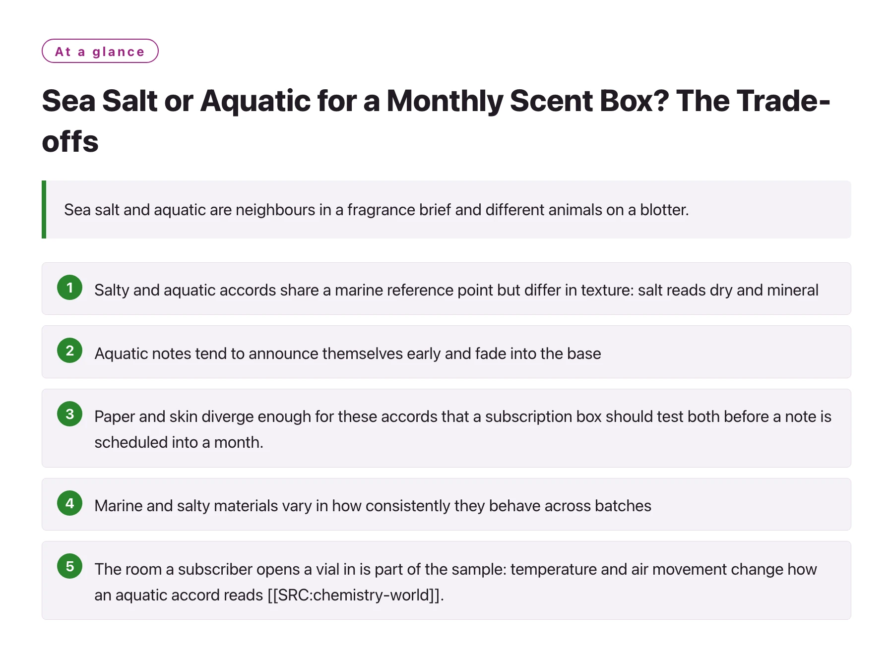 Sea Salt or Aquatic for a Monthly Scent Box? The Trade-offs——全文要点速览